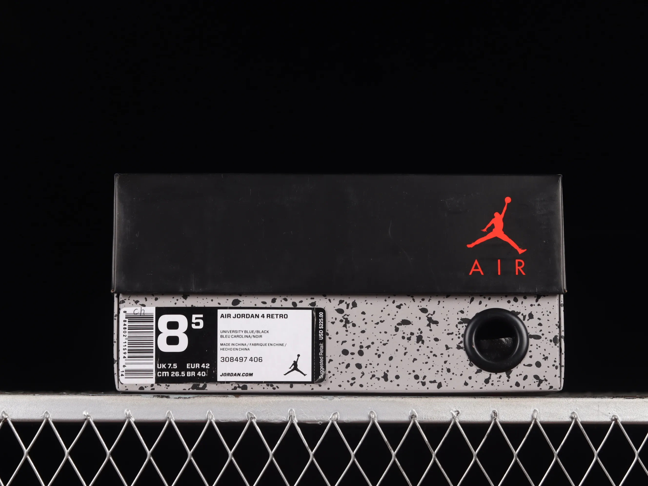 All categories Air Jordan Jordan series basketball shoes Air Jordan 4 LJR version Travis Scott Cactus Jack x Air Jordan 4 Retro Joe 4 AJ4 joint model Suede blue 308497-406